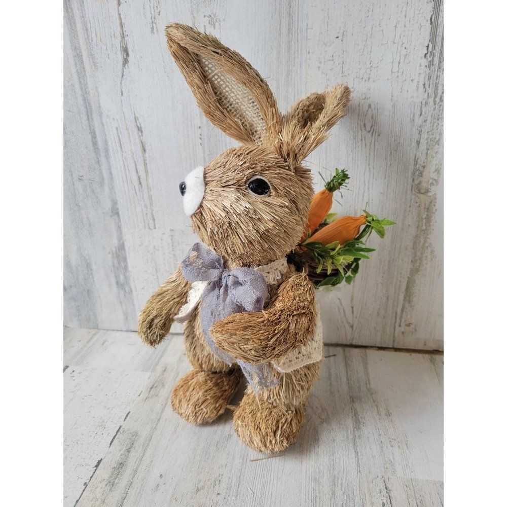 Bottle brush‎ Easter Bunny spring carrots basket home decor unique